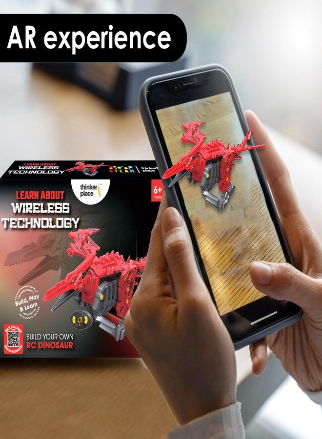 ThinkerPlace مجموعة بناء نموذج ديناصور بتيروصور يعمل بالتحكم عن بعد من ThinkerPlace | ديناصور يعمل بالتحكم عن بعد | تعلم العلوم والتكنولوجيا والهندسة والرياضيات: تعرف على التكنولوجيا اللاسلكية | لعبة تعليمية للأطفال من عمر 6 سنوات فما فوق - Image 5