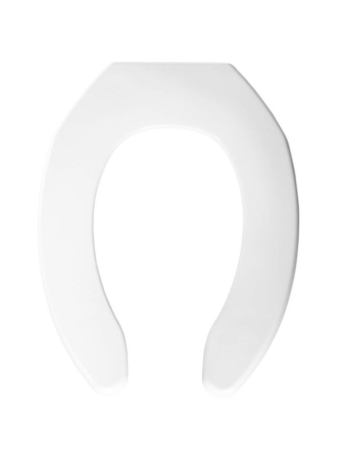 Bemis 1055 000 Commercial Heavy Duty Open Front Toilet Seat Without Cover Elongated Plastic White - Image 2