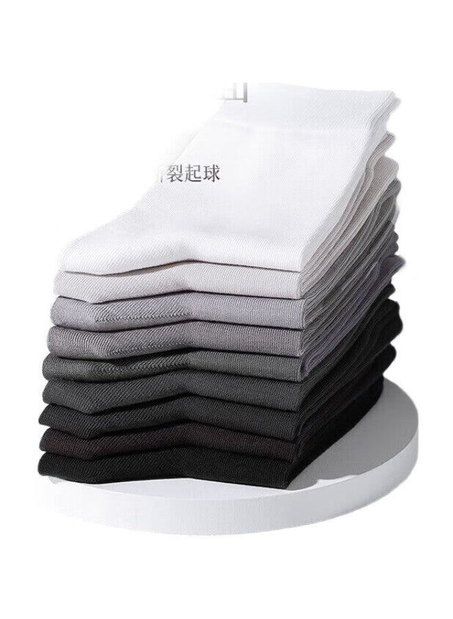 B&C.ROOM Men'S Mid-Calf Socks, Sweat-Absorbing And Breathable, Spring And Summer Style, Business Socks, 5A Antibacterial And Odor-Resistant Long Socks, 7 Pairs Gift Box - Image 3