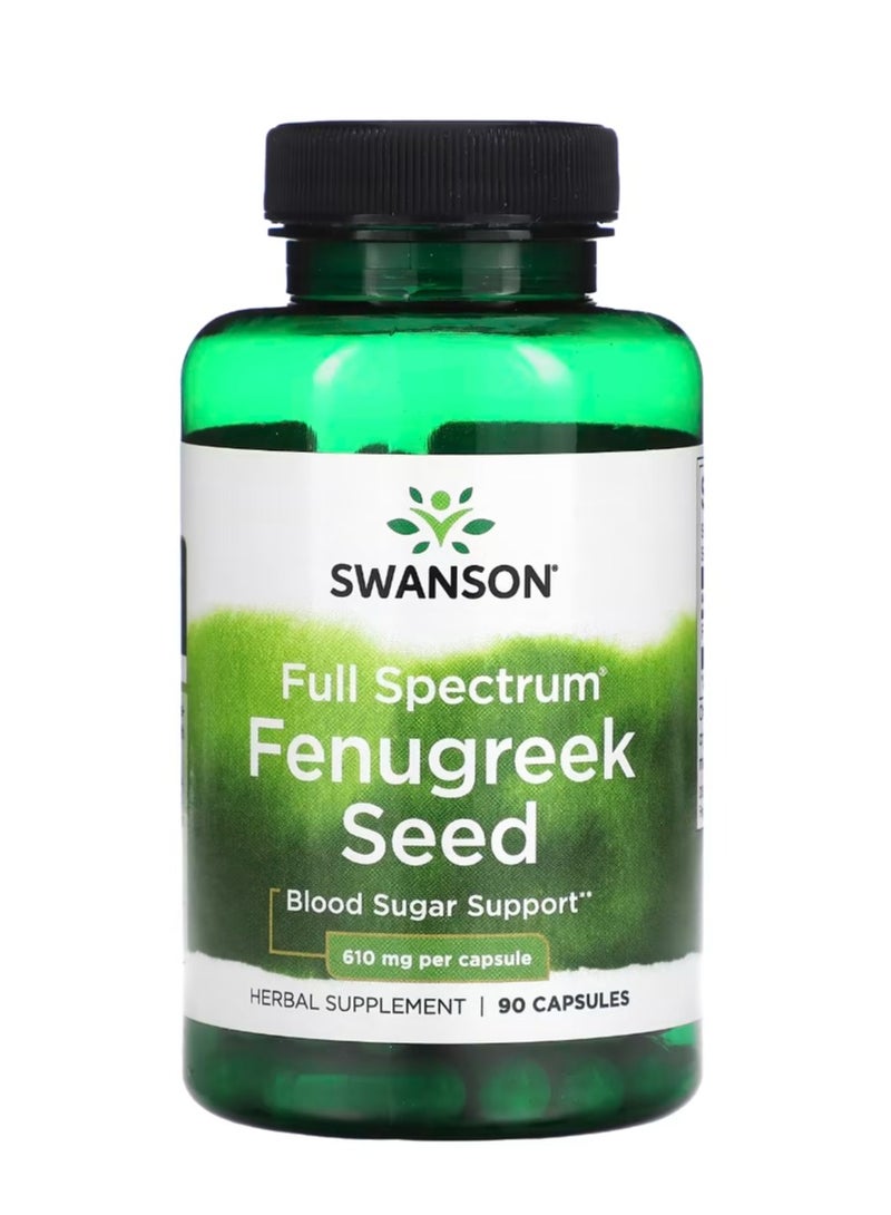 سوانسون بذور الحلبة كاملة الطيف 610 ملجم - 90 كبسولة - Image 1