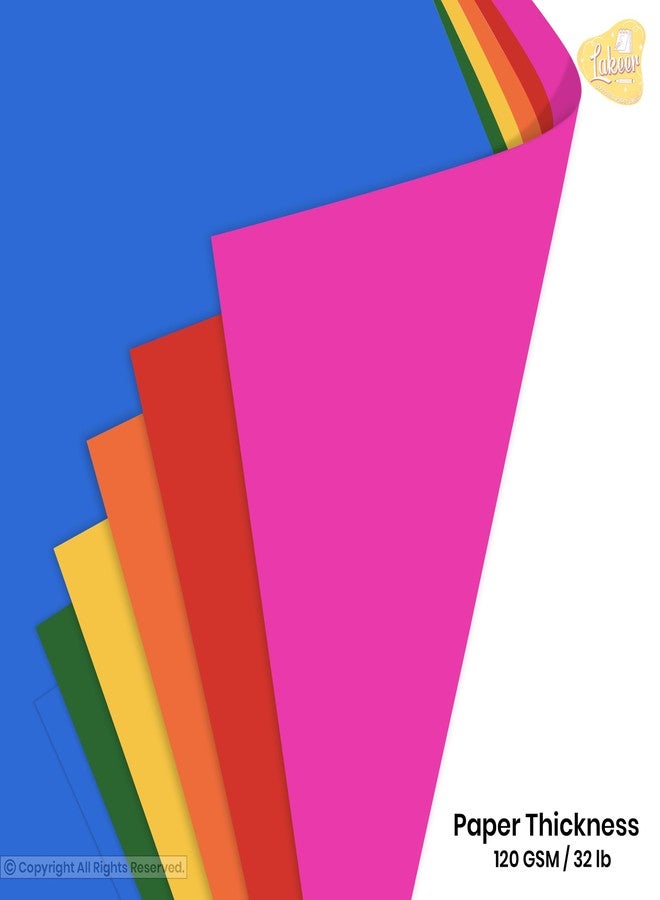 Lakeer A3 Color Paper Pack - 50 Sheets, 10 Vibrant Colors | 120 GSM | Ideal for Art, Craft, Printing, etc - Image 2