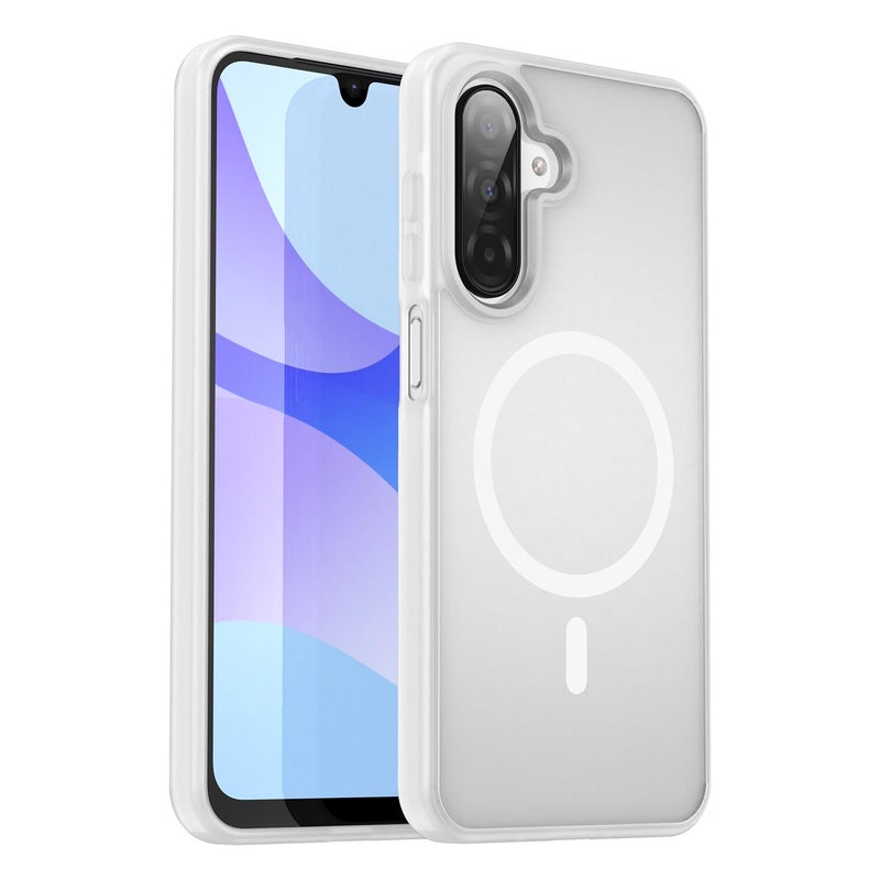 erorex For Samsung Galaxy A26 5G Fanying Series PC Hybrid TPU Translucent Frosted MagSafe Phone Case(Matte White) - Image 1