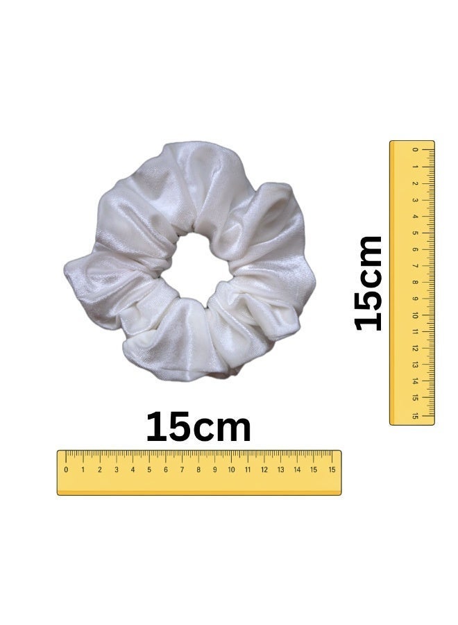 Luxury Velvet Scrunchies Set for Women & Girls - Soft Elastic Hair Ties, Black & Red, No Damage Hair Accessories - Image 2