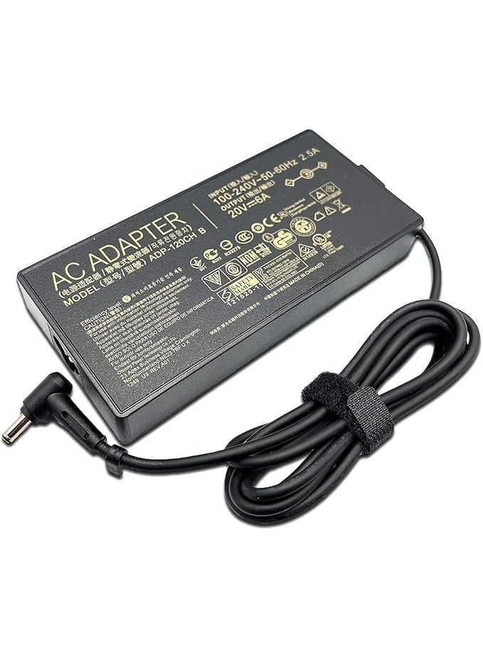 Terabyte شاحن مزود طاقة 20 فولت 6 أمبير 120 واط ADP-120CD B ADP-120CH B متوافق مع لابتوب ASUS ZenBook UX534FT Q537 UX534FT Q546FD Q546F Q547FD Q537FD Q547F (4.5 مم * 3.0 مم) - Image 2
