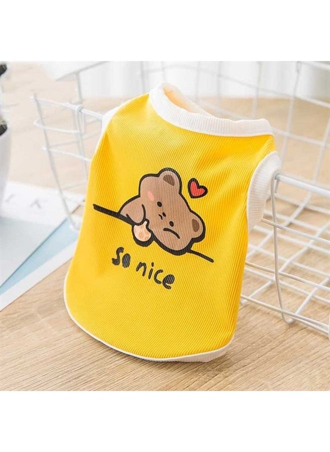KoalaBear - Dog Shirts Dog Tank top Cute Pet Printed Clothes Soft Summer Puppy Clothes Novelty cat Tank Dog Outfits Vest Breathable Funny Dog Clothes for Pets Dogs Cats Puppy - Image 1