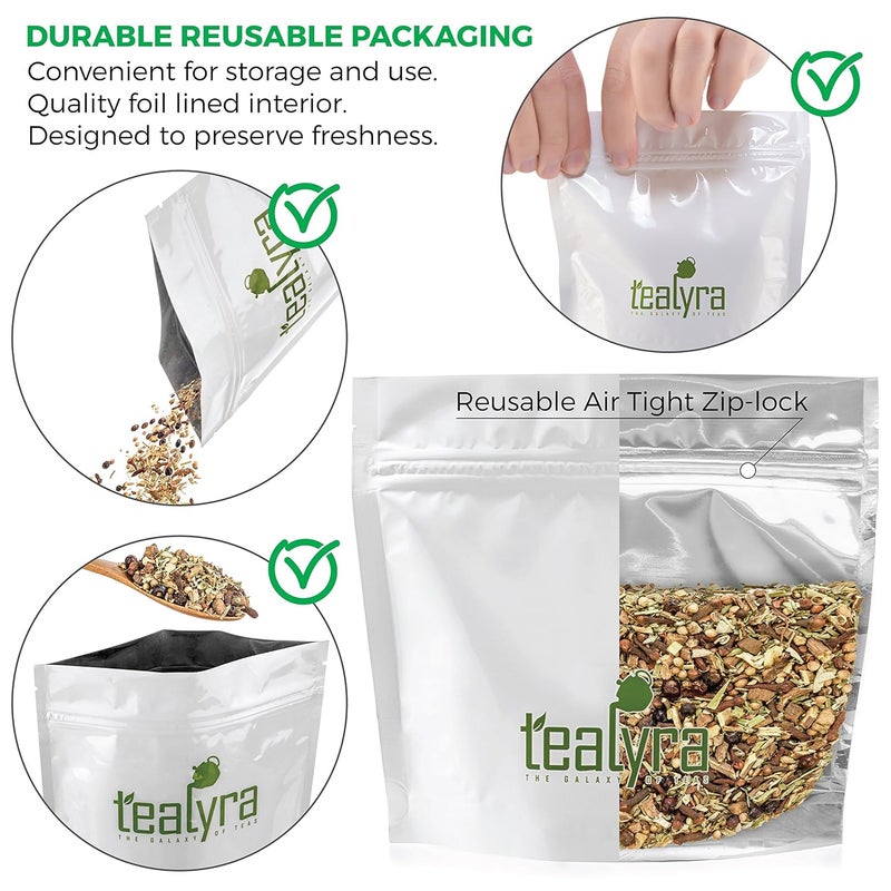 Tealyra شاي تياليرا لتنظيف الدم  ديتوكس العافية  تونك صحي  هندباء  زنجبيل  شاي أعشاب فضفاض  تنظيف طبيعي  شاي مدر للبول  خالي من الكافيين  224غ 8 أونصة - Image 2