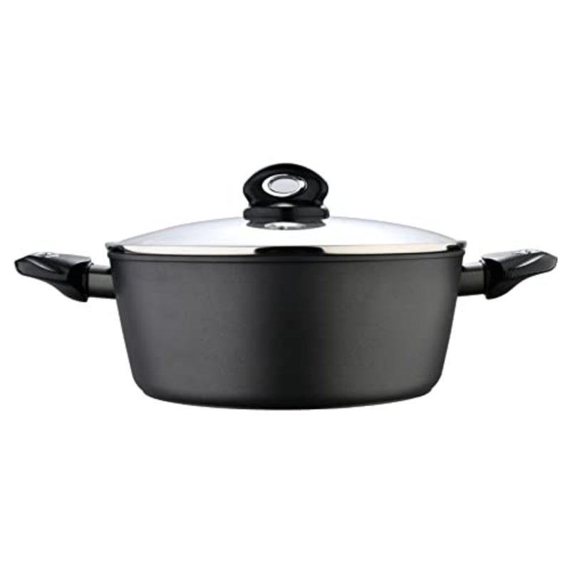 Orion Forged Aluminium Casserole With Lid 30cm, Induction bottom, Marble+ Non-Stick Coating, Grey colour, BG35853GY - Image 2