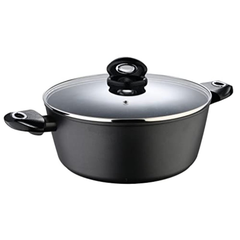 Orion Forged Aluminium Casserole With Lid 30cm, Induction bottom, Marble+ Non-Stick Coating, Grey colour, BG35853GY - Image 1