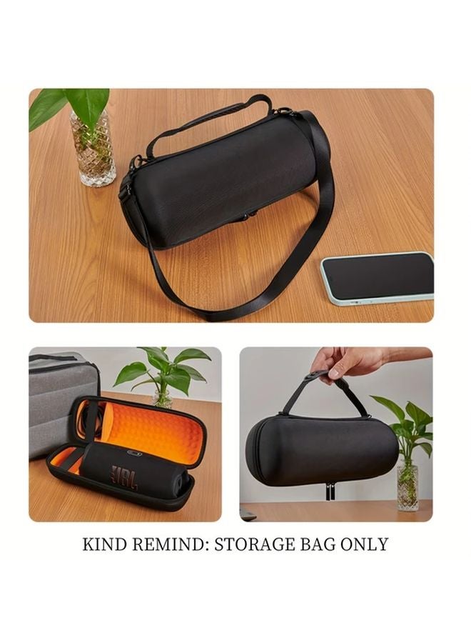 Black Hard EVA Carrying Case with Strap for JBL Charge 4 5 Speaker and Charger - Image 3
