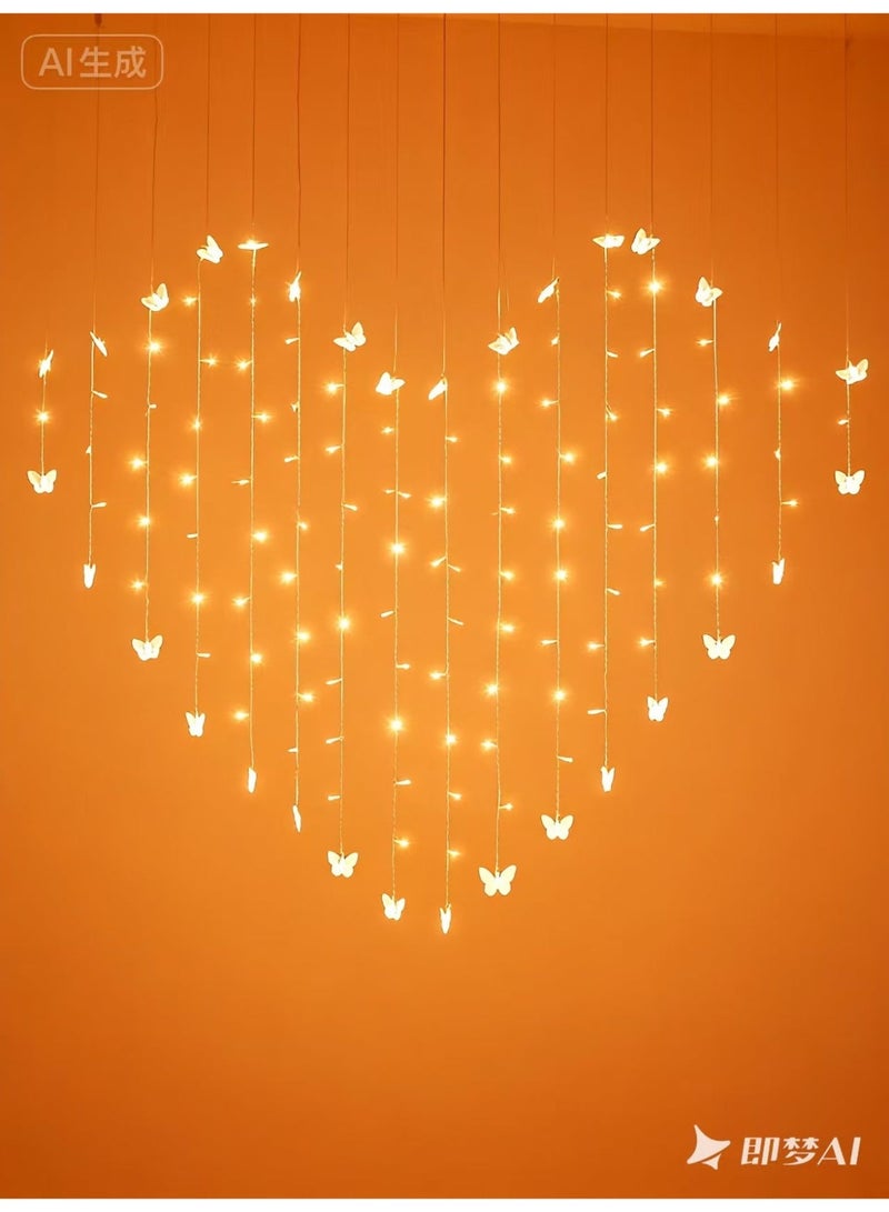 Curtain Lights with Heart Shapes - Image 2