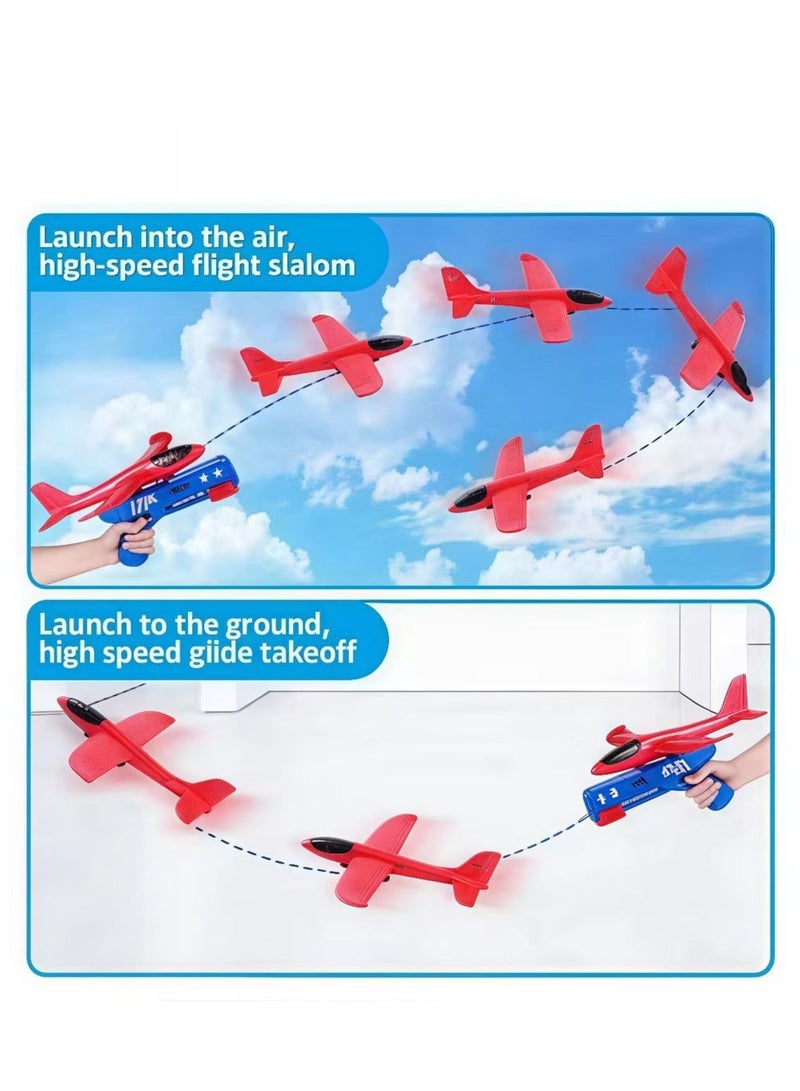 FLYHSO Aircraft Gun Foam Ejection Toy for Children Interactive Outdoor Play Gyroplane Educational Gift - Image 3
