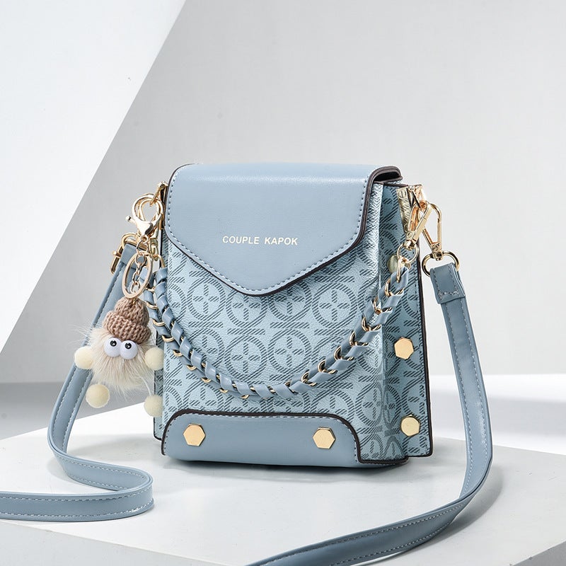 Fashionable Exquisite Texture Mobile Phone Bag Women'S Broadband Messenger Bag 2023 New Western Style Cute Portable Small Square Bag - Image 3