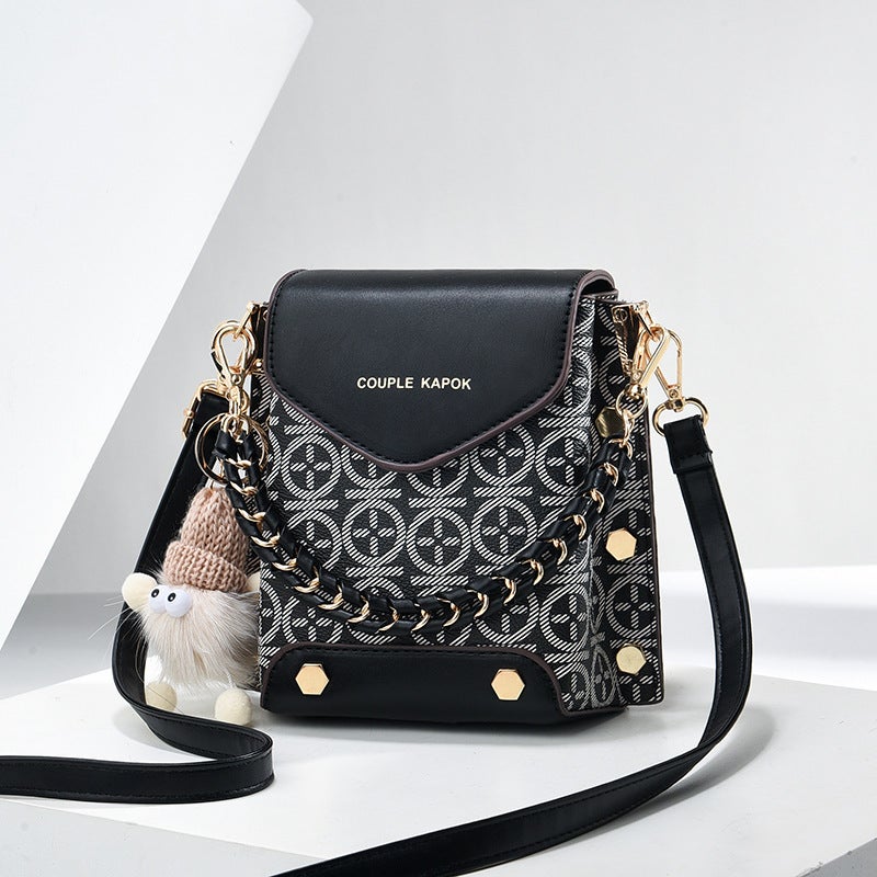 Fashionable Exquisite Texture Mobile Phone Bag Women'S Broadband Messenger Bag 2023 New Western Style Cute Portable Small Square Bag - Image 5