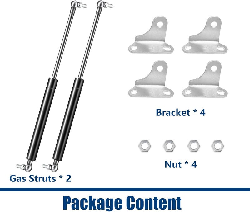 NALACAL Gas Strut Shock Lift Support Spring, 15 Inch 100lb/445N, Suitable for RV Camper Bed Storage Cover Door Tool Box Toy Lid Basement Boat Hatch TV Cabinet, Black Replacement Parts, Set of 2 - Image 5