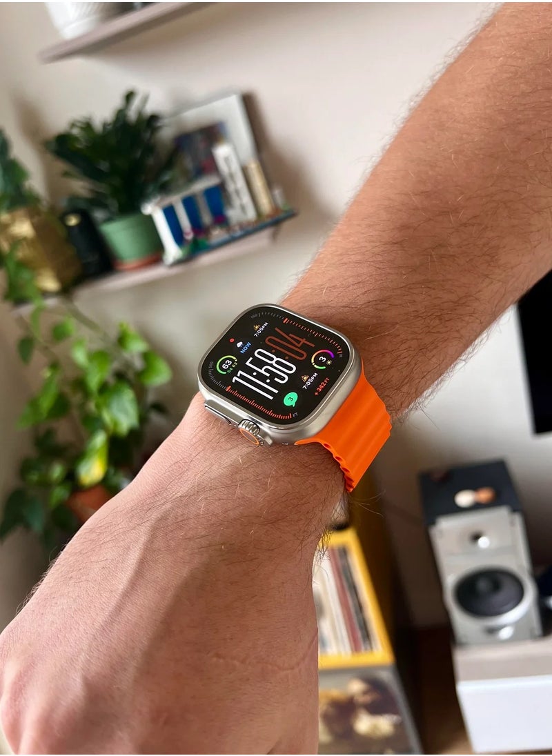 Ultra 2 Multi Function Smart Watch with Wireless Earbuds Bluetooth Calling Colorful Bands 10 in 1 Health Fitness Monitor Waterproof Compatible with Android and iOS