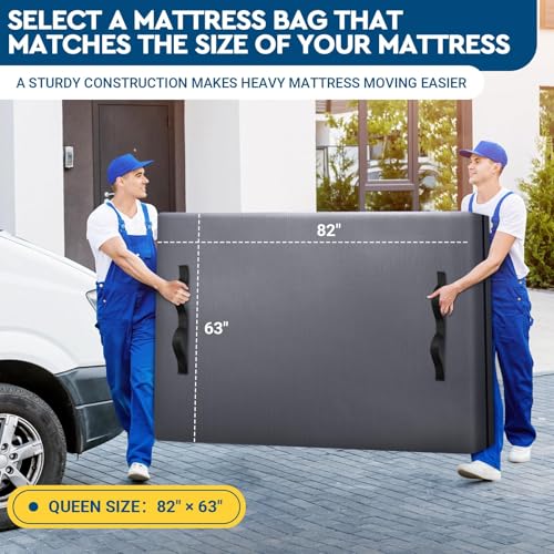 StorageRight Mattress Bags for Moving, Queen Size - Extra Thick Mattress Cover for Moving with Handles and Zipper, Heavy Duty Queen Mattress Bags for Storage, Reusable Mattress Storage Bag, Moving Bag - Image 5