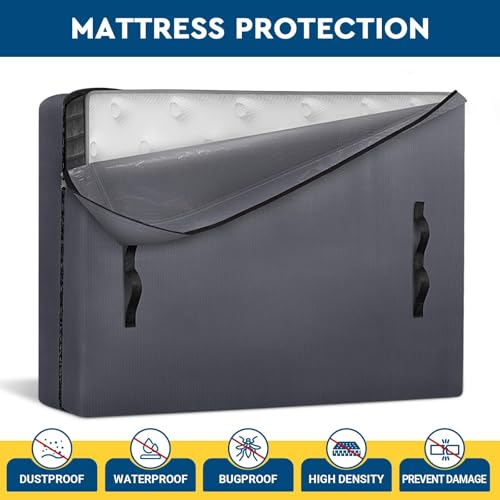 StorageRight Mattress Bags for Moving, Queen Size - Extra Thick Mattress Cover for Moving with Handles and Zipper, Heavy Duty Queen Mattress Bags for Storage, Reusable Mattress Storage Bag, Moving Bag - Image 2