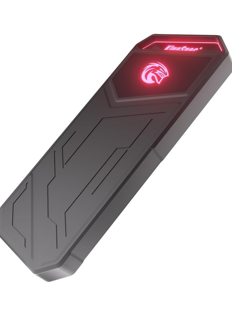 كينجس بيك KingSpec Z5 SSD خارجي محمول بسعة 512 جيجابايت مع إضاءة RGB - حتى 2100 ميجابايت/ثانية، هيكل من سبائك الزنك، واجهة USB 3.2 Gen2x2، محركات أقراص صلبة فائقة الحالة، متوافقة مع الهواتف المحمولة/PS4/الكمبيوتر المحمول/التلفزيون/الكمبيوتر الشخصي - Image 1