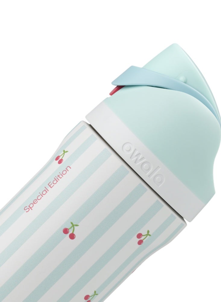 A stainless steel insulated water bottle with a straw. This 32 Oz insulated water bottle can keep the water warm for 24 hours without cooling down and is leak-proof - Image 3