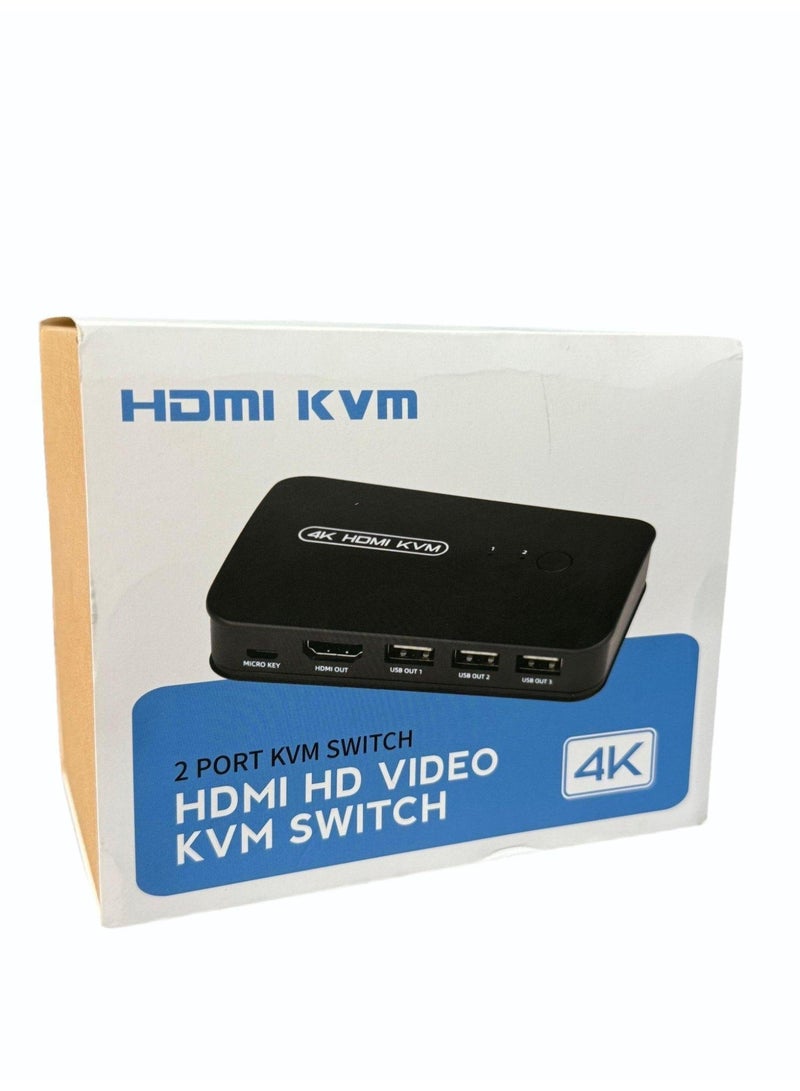 KVM 2Port Switch HDMI HD Video KVM Switch 4k - Image 2