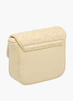 Flora Bella By Shoexpress Girls Heart Embroidered Crossbody Bag with Strap Handle and Flap Closure  - Image 5