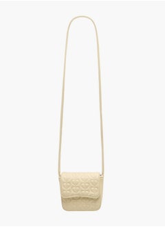Flora Bella By Shoexpress Girls Heart Embroidered Crossbody Bag with Strap Handle and Flap Closure  - Image 2
