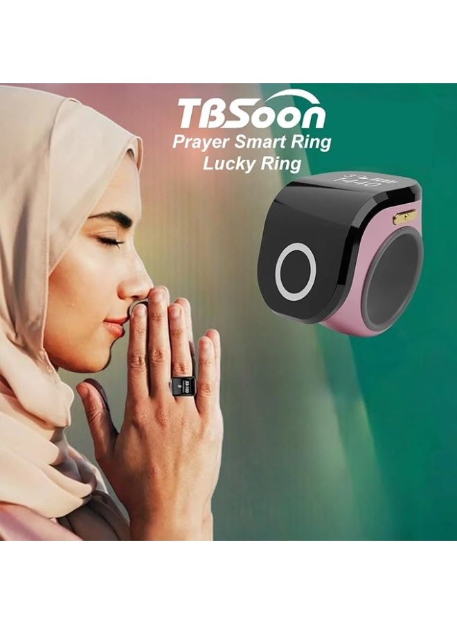 تي بي سون خاتم ذكي بشاشة OLED كبيرة يستخدم كخاتم تسبيح عصري ببطارية قوية وعداد تسبيح مناسب للرجال والنساء للارتداء اليومي أو كهدية - Image 5