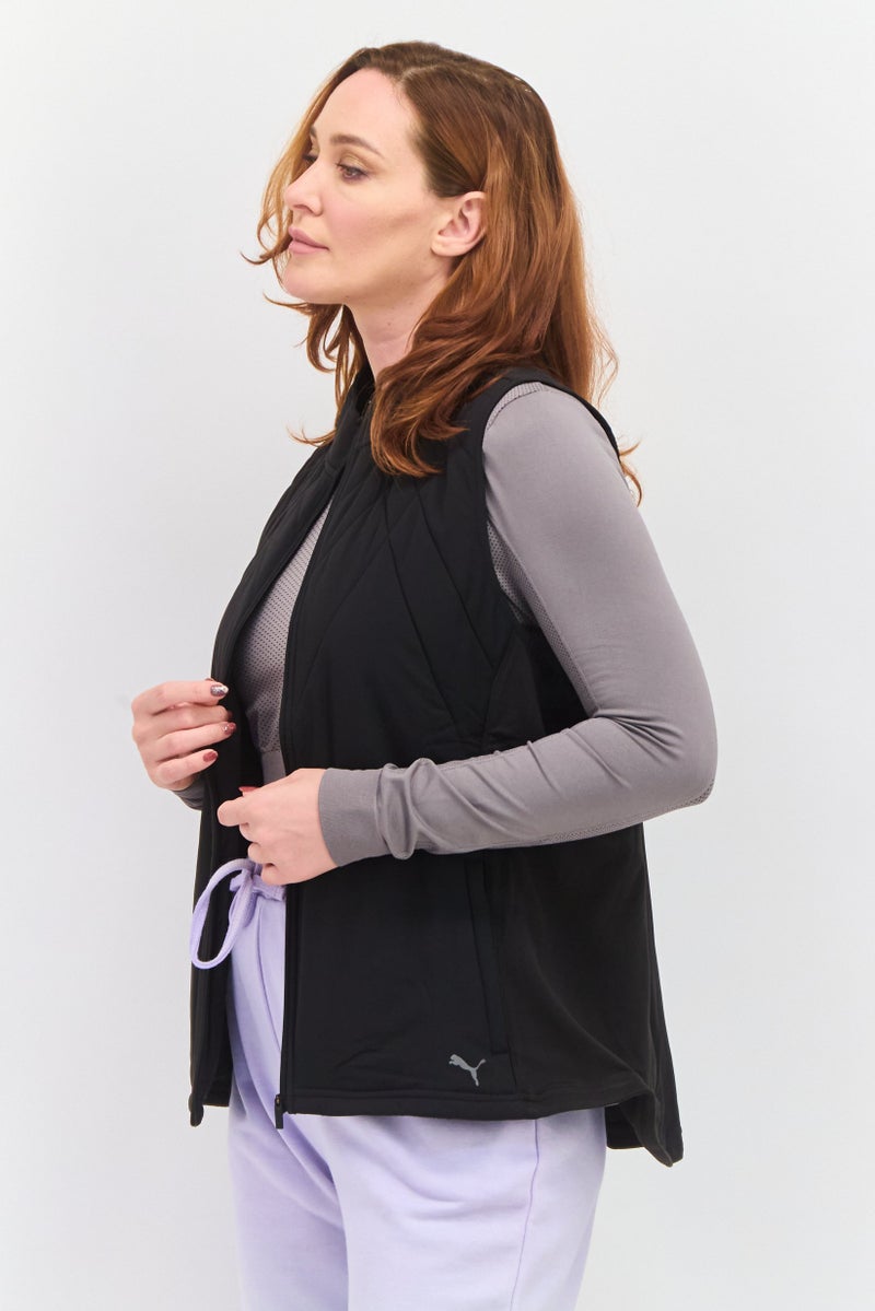 PUMA Women Sportswear Fit Plain Training Vest Jacket, Black - Image 2