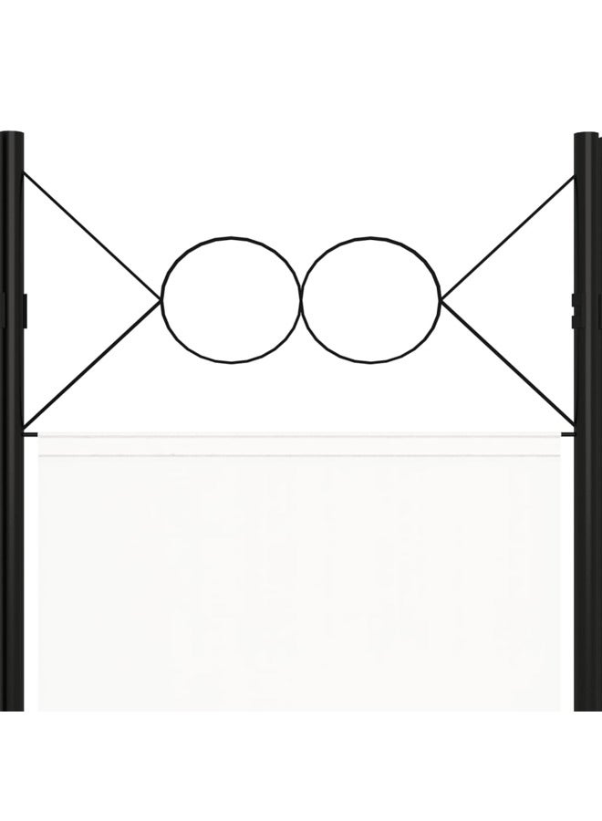 vidaxl 5-Panel Room Divider White 200x180 cm 320707 - Image 4