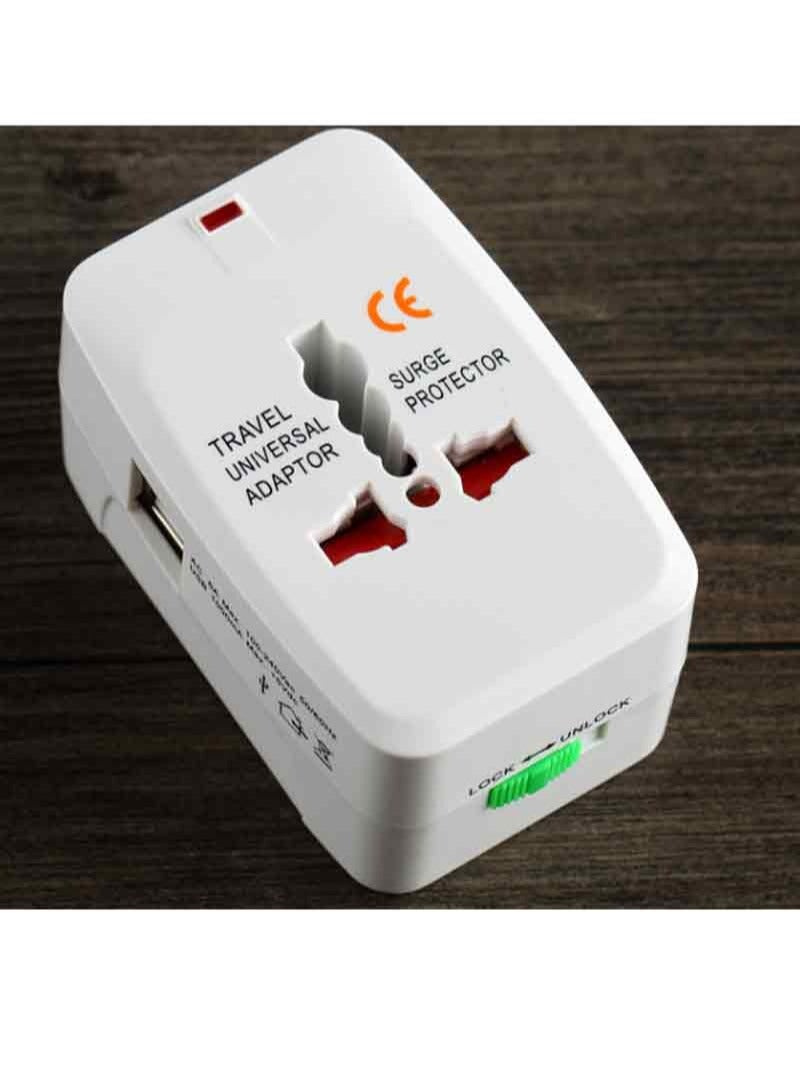 FlashHawk Universal Travel Adapter with 2 USB Ports - Image 1