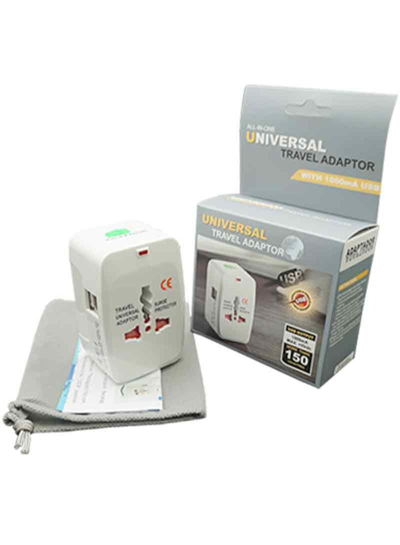 FlashHawk Universal Travel Adapter with 2 USB Ports - Image 4