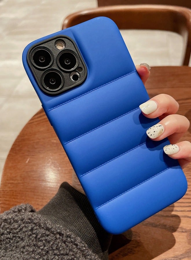 VR CREATIVE Blue Puffer Jacket Case (Matte) for Apple Iphone 13 Pro Max - Image 1