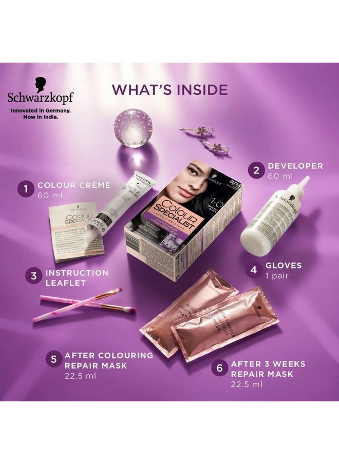 Schwarzkopf - Colour Specialist Permanent Hair Colour, First At-Home Hair Colour With Omegaplex Anti-Breakage Technology, Powered By Hyaluronic Acid For Shinier Hair, 1.0 Opulent Black, 165Ml - Image 1
