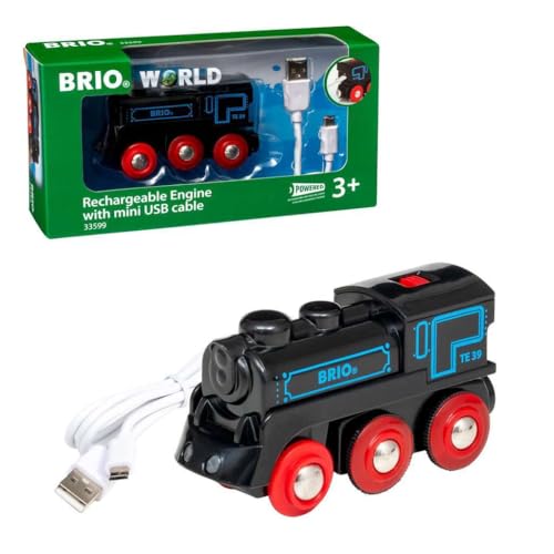 BRIO World - 33599 Rechargeable Engine | Battery-Powered Toy Train for Kids Aged 3+ - Image 1