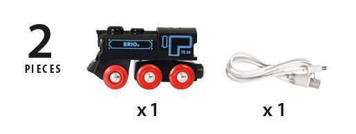BRIO World - 33599 Rechargeable Engine | Battery-Powered Toy Train for Kids Aged 3+ - Image 2