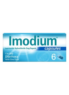 IMODIUM Can Stop Diarrhoea With One Dose 2Mg 6 Capsules 6 Capsules (2 mg) 