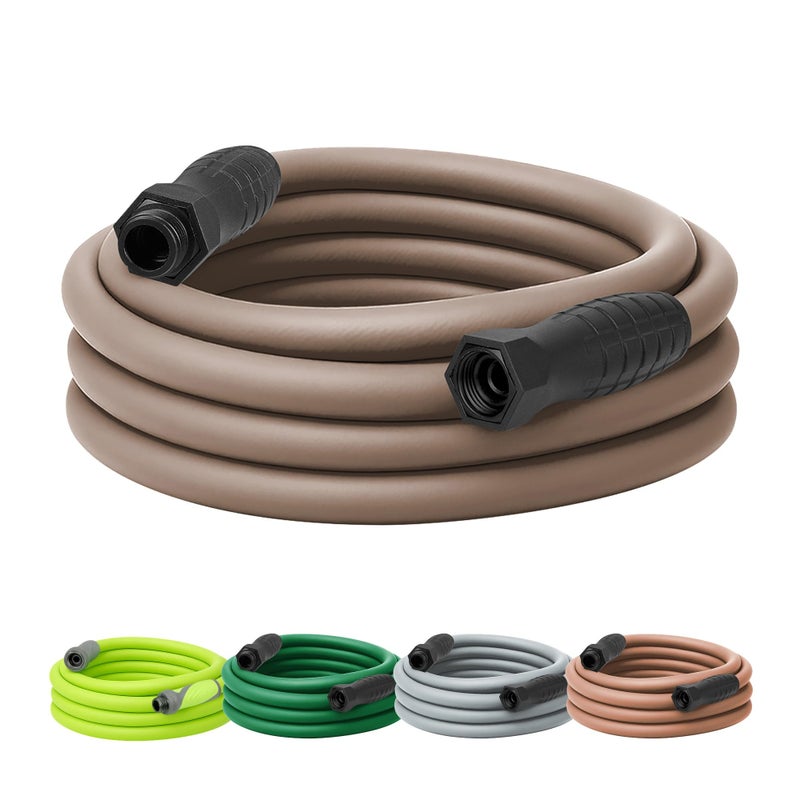 Flexzilla Colors SwivelGrip Garden Hose 5/8 in. x 25 ft., Lightweight All-Weather Water Hose, Durable and Flexible, Leak-Free Connections, Brown Mulch - Image 1