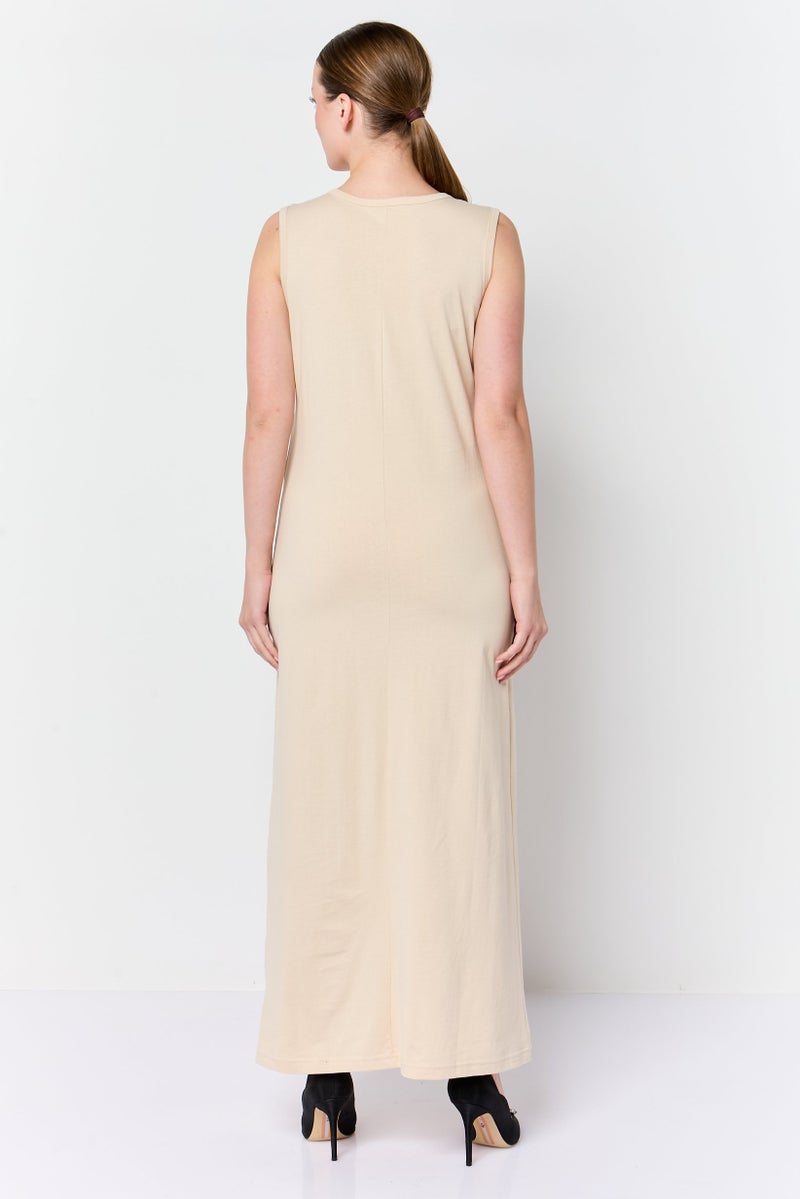 trendyol Women 2 Pieces Sleeveless Plain Midi Dress, Multicolor - Image 3