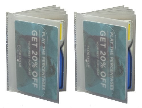 Marshal SET of 2-6 Page Plastic Wallet Insert for Bifold Billfold or Trifolds - Image 2