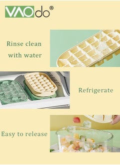 4PCS Ice Cube Tray with Lid and Bin 54 Compartments Ice Cube Trays With Ice Scoop Airtight Anti-BPA Ice Cube Molds BPA Free Stackable Spill-Proof DIY Ice Cube Molds Brown - pzsku/Z06C3F3C92978883F472FZ/45/_/1688463689/567db045-047f-43c4-8038-14e5c4f9a11b