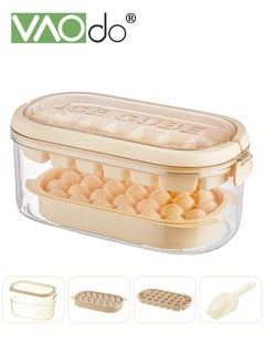 4PCS Ice Cube Tray with Lid and Bin 54 Compartments Ice Cube Trays With Ice Scoop Airtight Anti-BPA Ice Cube Molds BPA Free Stackable Spill-Proof DIY Ice Cube Molds Brown - pzsku/Z06C3F3C92978883F472FZ/45/_/1688464298/33bc20fb-8ea8-4b54-b44c-c5d0e565a640