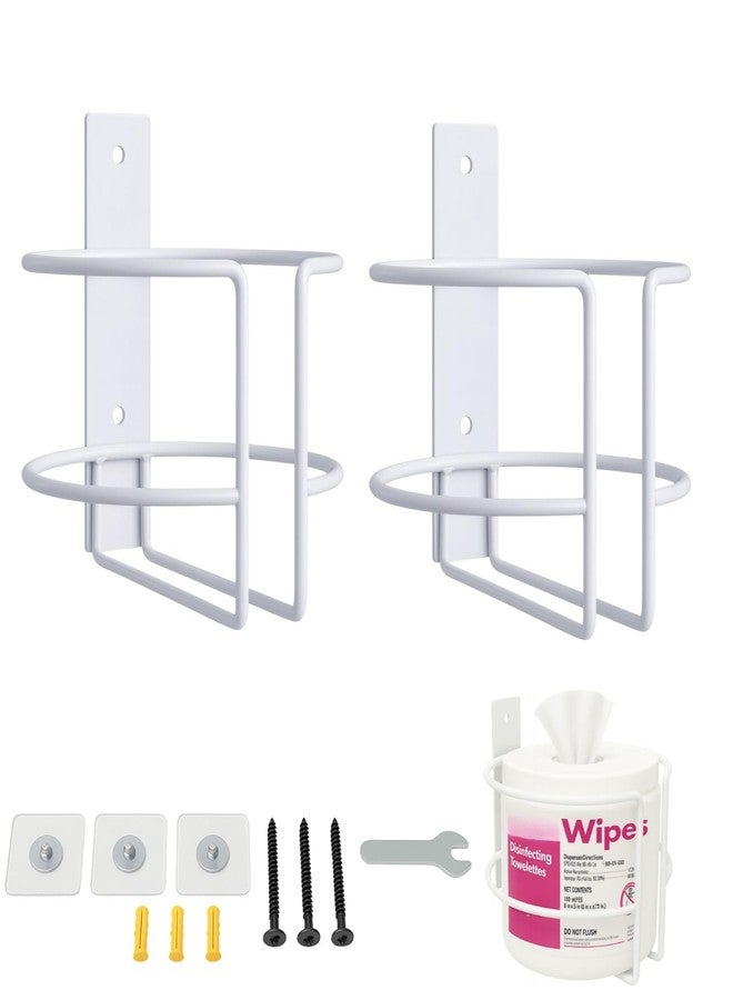 Fijaru Wall Mount Wipes Holder & Dispenser -2 Pack- Rustproof Bathroom & Kitchen Organizer with 3M Adhesive or Screws, Fit for Clorox, Lysol, Baby & Pet Wipes – No-Drill Space-Saving Wall Rack - Image 1