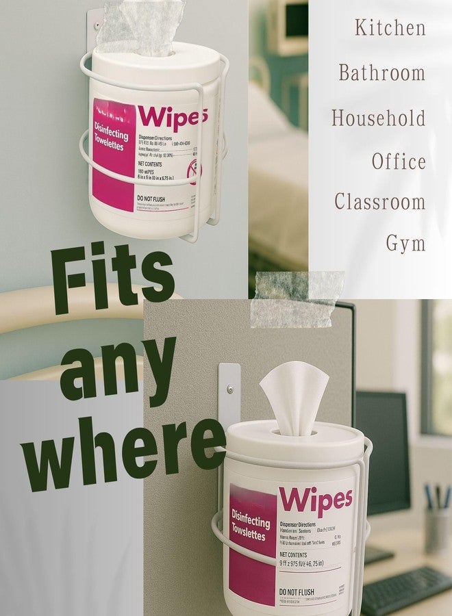 Fijaru Wall Mount Wipes Holder & Dispenser -2 Pack- Rustproof Bathroom & Kitchen Organizer with 3M Adhesive or Screws, Fit for Clorox, Lysol, Baby & Pet Wipes – No-Drill Space-Saving Wall Rack - Image 5