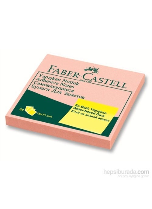 FABER-CASTELL - Sticky Notes Harmony 75x75mm Pink - Image 1
