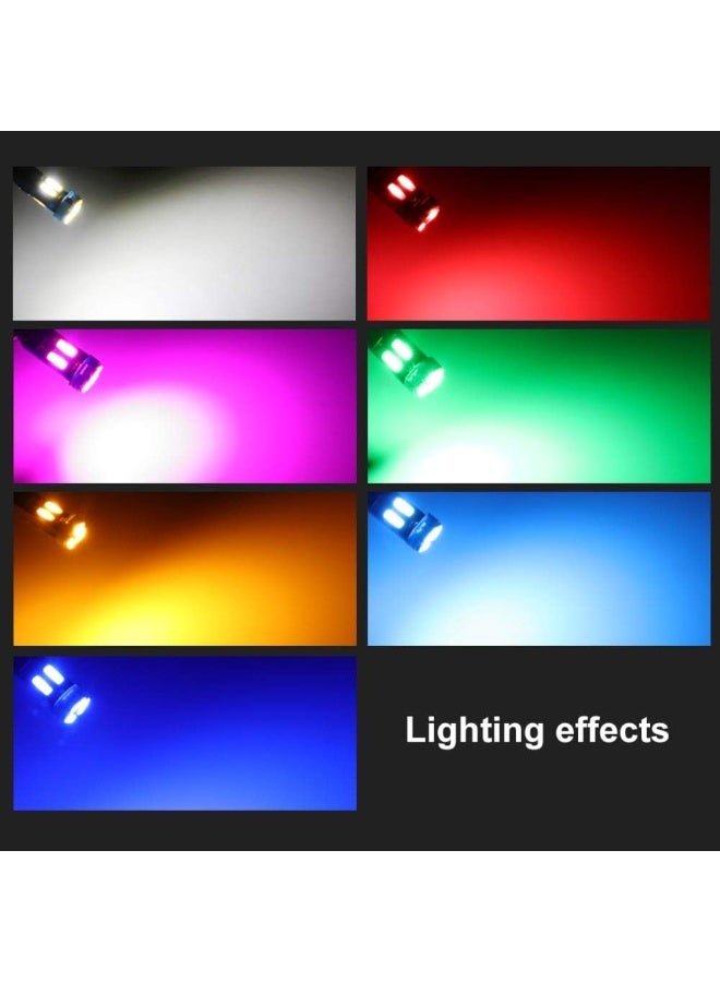 أضواء LED تويكسون 10X T5 مع مقبس قفل ملتو لقياسات لوحة القيادة داخل السيارة (أبيض) - Image 5