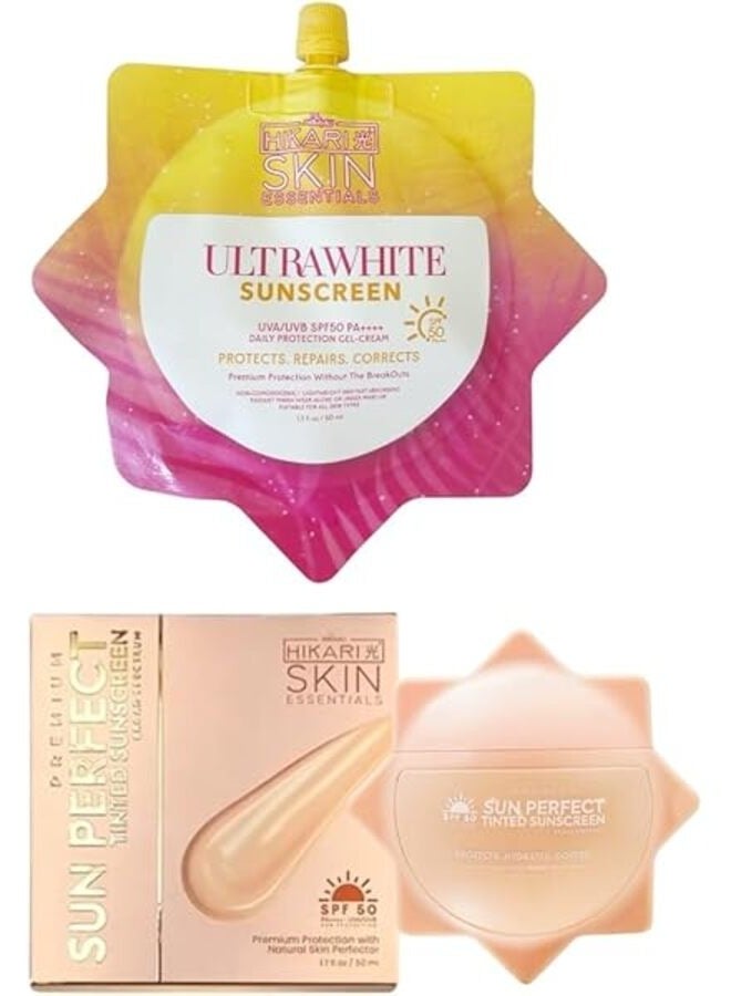 هيكاري واقي الشمس ألترا وايت + صن بيرفكت الملون