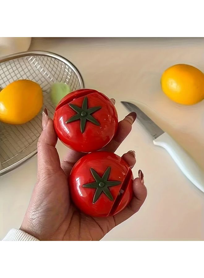 Tomato Shaped Knife Sharpener With Non Slip Base 1pc Durable Plastic Kitchen Whetstone - Image 1