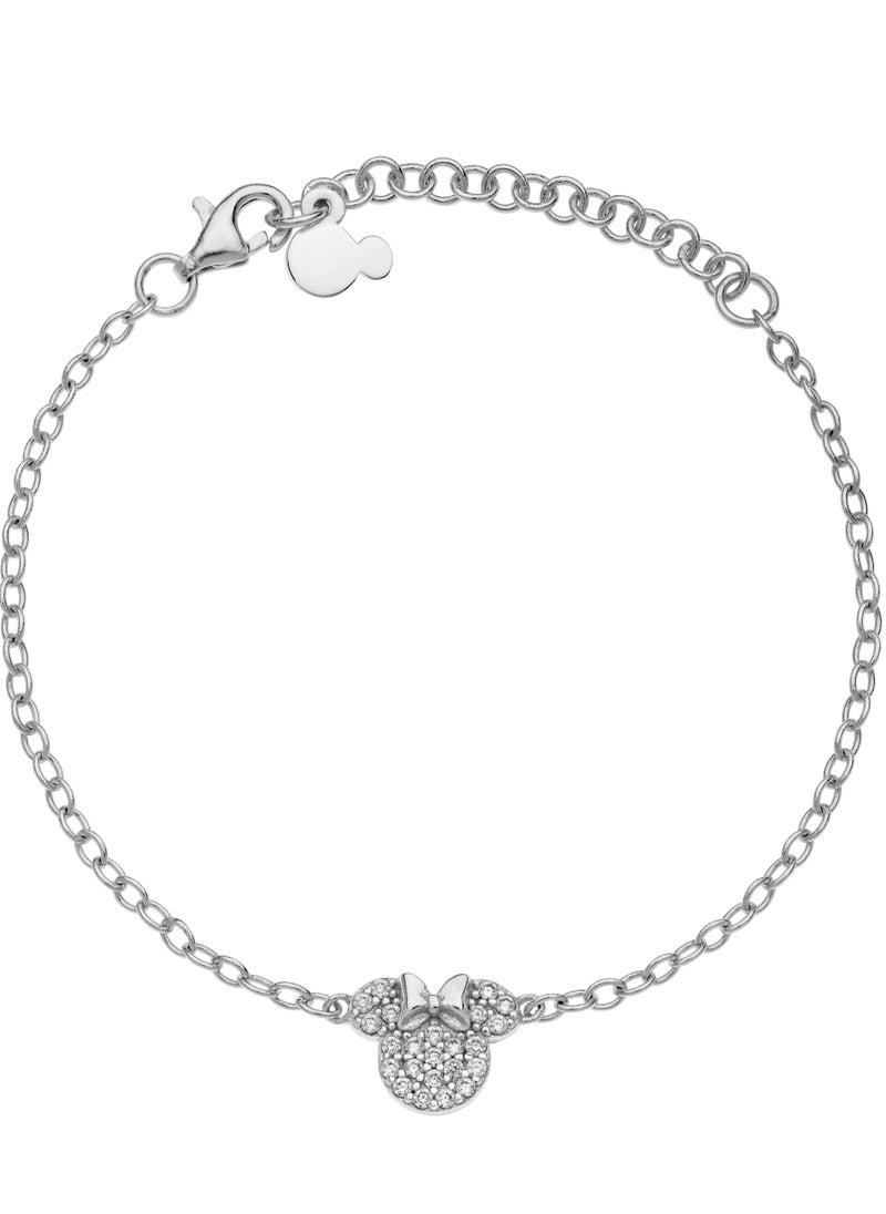 Disney - Disney "Official" Minnie Mouse ID Bracelet in 18k Sterling Silver - Image 1