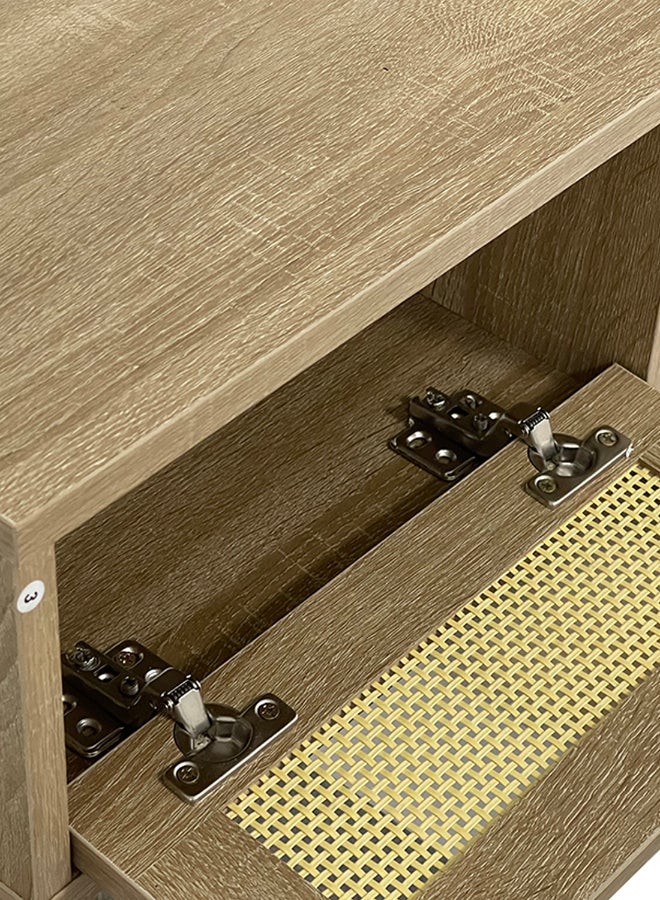 بست وان وحدة تلفاز عصرية وأنيقة للحفاظ على غرفة المعيشة منظمة وراقية 140x18x25.5 سم MDF بني - Image 4