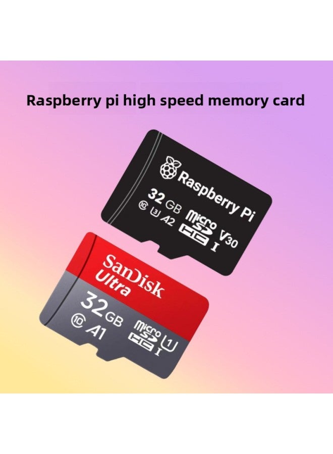 Raspberry Pi Memory Card Microsd/Tf High-Speed Storage Card Can Burn the System Pi5/4B/Zero Official Pios